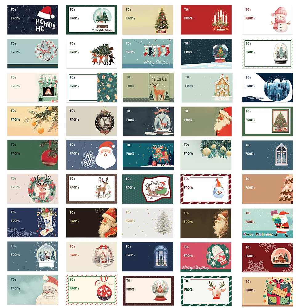 60pcs Christmas Sticker Set DIY Gift Decorations Mobile Phone Cases Laptops Perfect for Festive Personalization