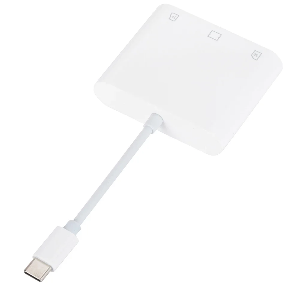 3 em 1 tipo c para cf/sd/tf adaptador de cartão sd leitor de cartão de memória cf sd tf leitor de cartão de câmera compacto para ipad iphone 15