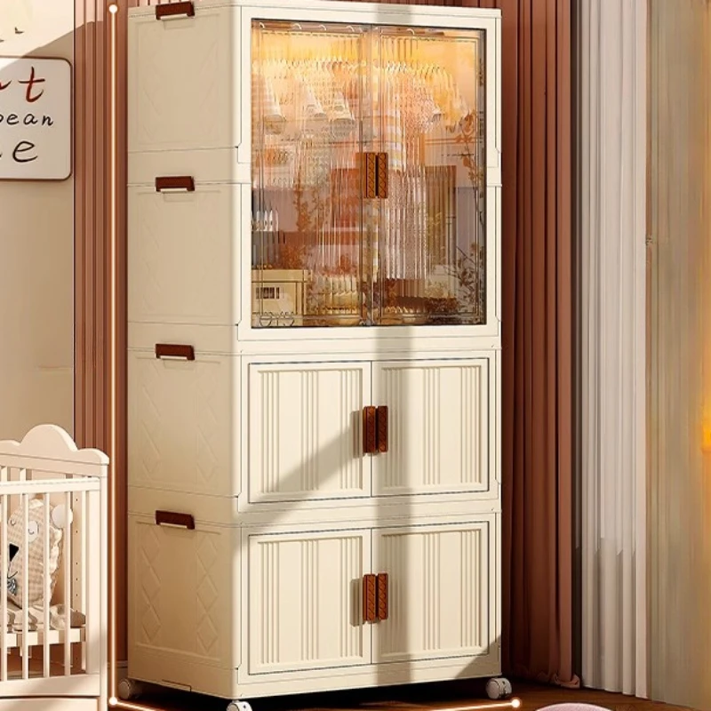 Organizer Room Children Wardrobes Storage Cabinet Bedroom Children Wardrobes Closet Plastic Placard Enfant Home Furniture MR50CW