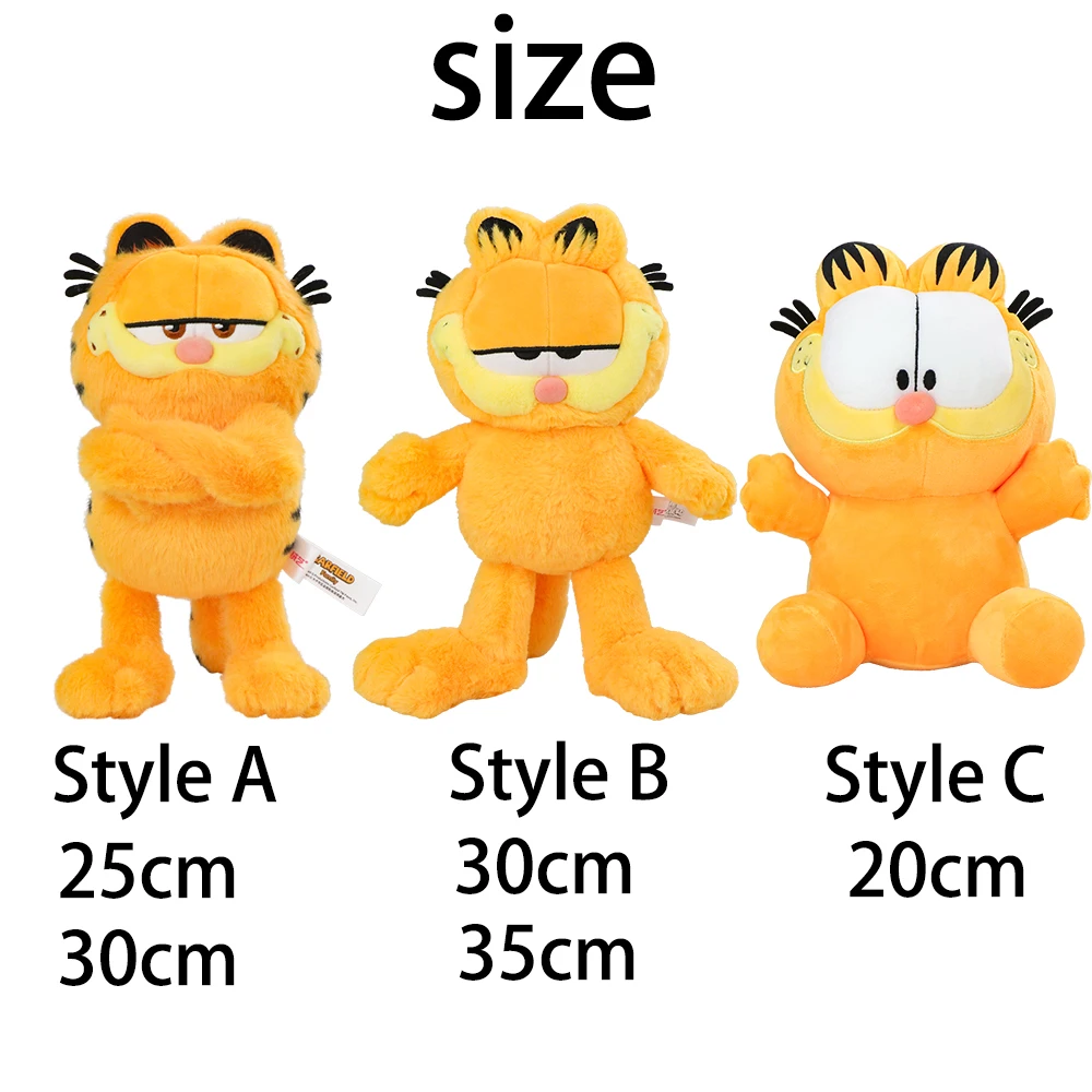 Garfield Original Big Size Plush Toy Cute Garfield Obese Cat Fluffy Stuffed Doll Christmas Birthday Great Gifts for Boys Girls