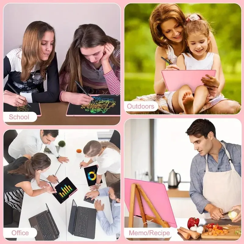 Tablet Gambar Tulis LCD 16/8,5 Inci Buka Kunci Hadiah Ulang Tahun Pendidikan Potensial Kreatif Anda Hadiah Natal Halloween Anak-anak