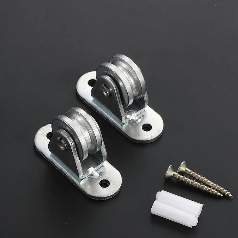 Heavy Duty Fixed Pulley For Boiga Curtain Track System U Rail Fitting Sliding Hardware For Swimming Pool Sunshade Canopy