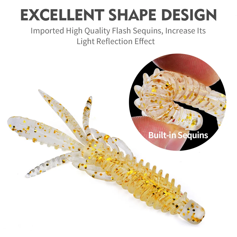 10 قطعة/20 قطعة الصيد الطعوم الناعمة سويم 6.4 سنتيمتر 8 سنتيمتر لينة البلاستيك إغراء ل Ned تلاعب البلاستيك السحر باس إغراء سويم جراد البحر السحر