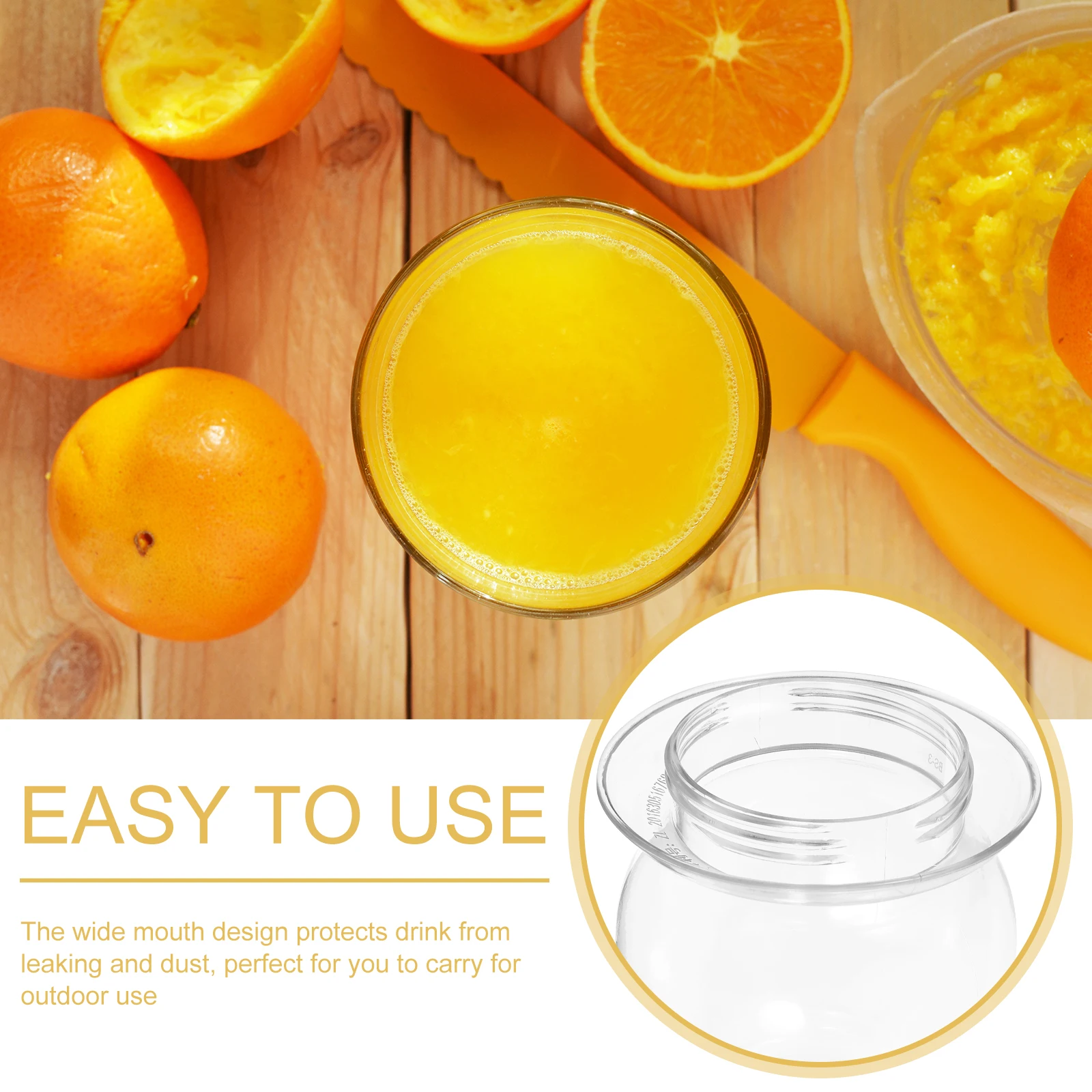 

4pcs Sealed Food Storage Jars Wide Mouth Leak Proof Dust Free Portable Safe Storage Milk Juice Yogurt Beverages Plastic