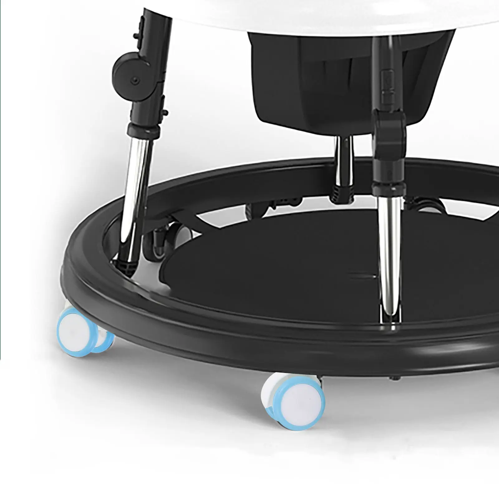 4Pcs Infant Walker Replacement Wheels Universal Fit for Baby Push Cart High Chair Pram Utility Cart Smooth Rolling Plastic