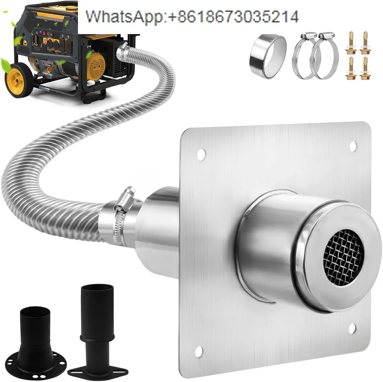 

Generators with insulated through-wall mounting panels, extensions, kits