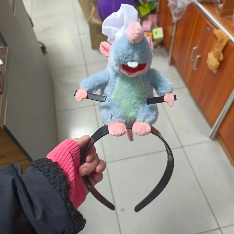 Tocado de horquilla de Ratatouille de la serie Disney, muñeca de peluche, diadema de ala ancha, artículos creativos para el hogar, regalos Kawaii