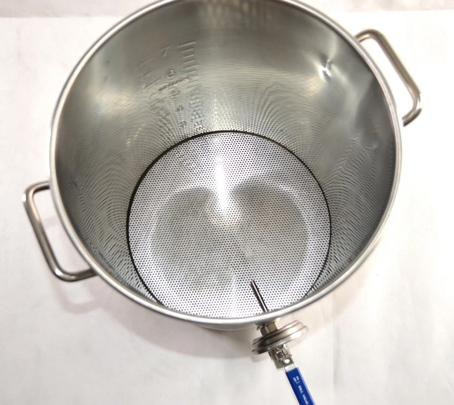 40Q Stainless steel Homebrew Pot with all accessories False bottom Valve Thermometer for home brewing with inner volume marking