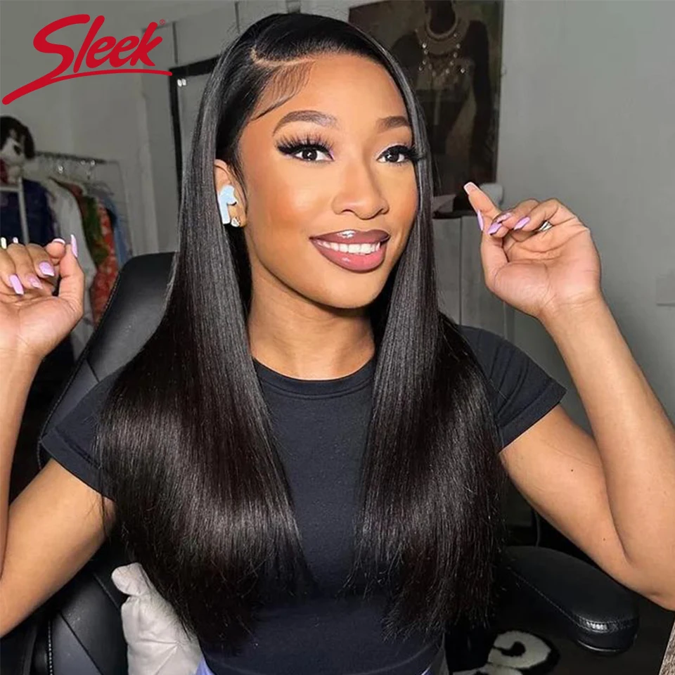 Sleek 26 Inch Ready To Wear Real Lace Colored Hair Wigs 613 Blonde Synthetic Hair Wigs For Women 13x6x1 Lace Front Wigs