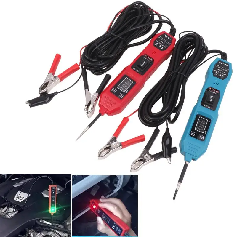 1Pcs Digital Multimeter Probe With Alligator Clips Car Circuit Tester Compatible With 3.5-36V Dc Automotive Electrical Systems