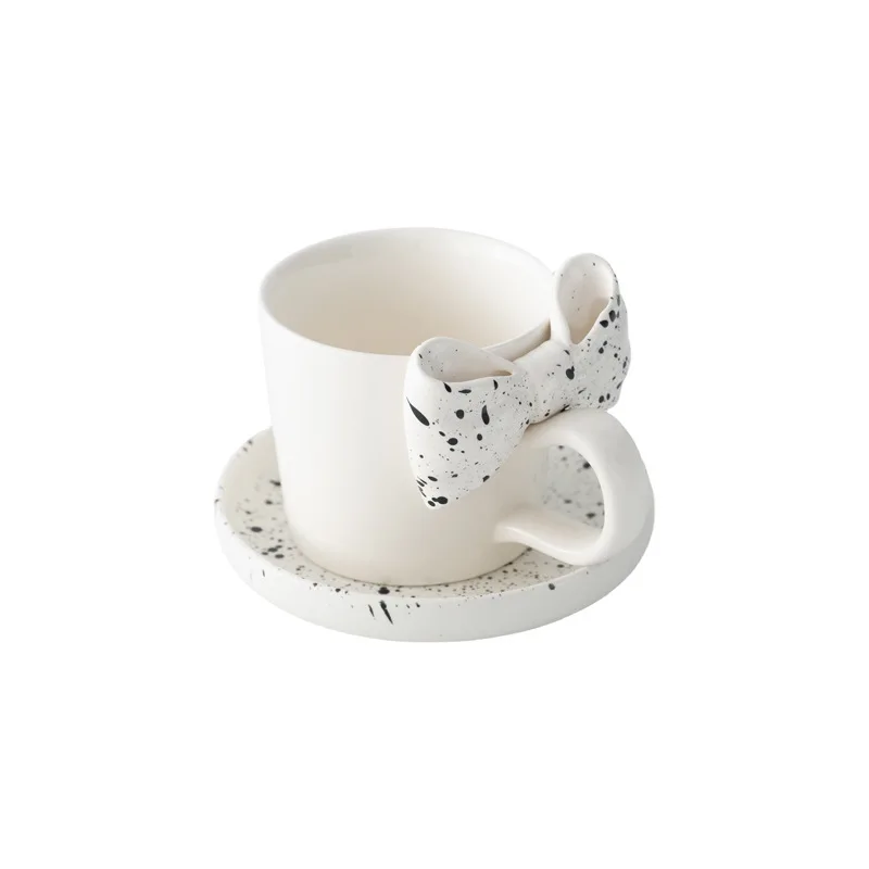 Bow mug coffee mug design ceramic Internet celebrity princess mug design