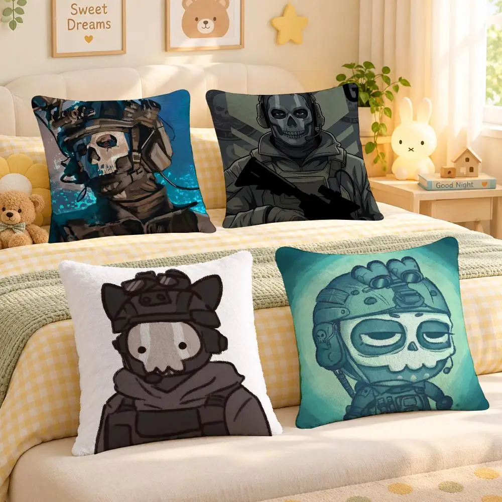 Game Call Of Duty FPS Action Cushion Cover Personalized Soft Plush Pillow Living Room Home Sofa Bedroom Office Car Cushion