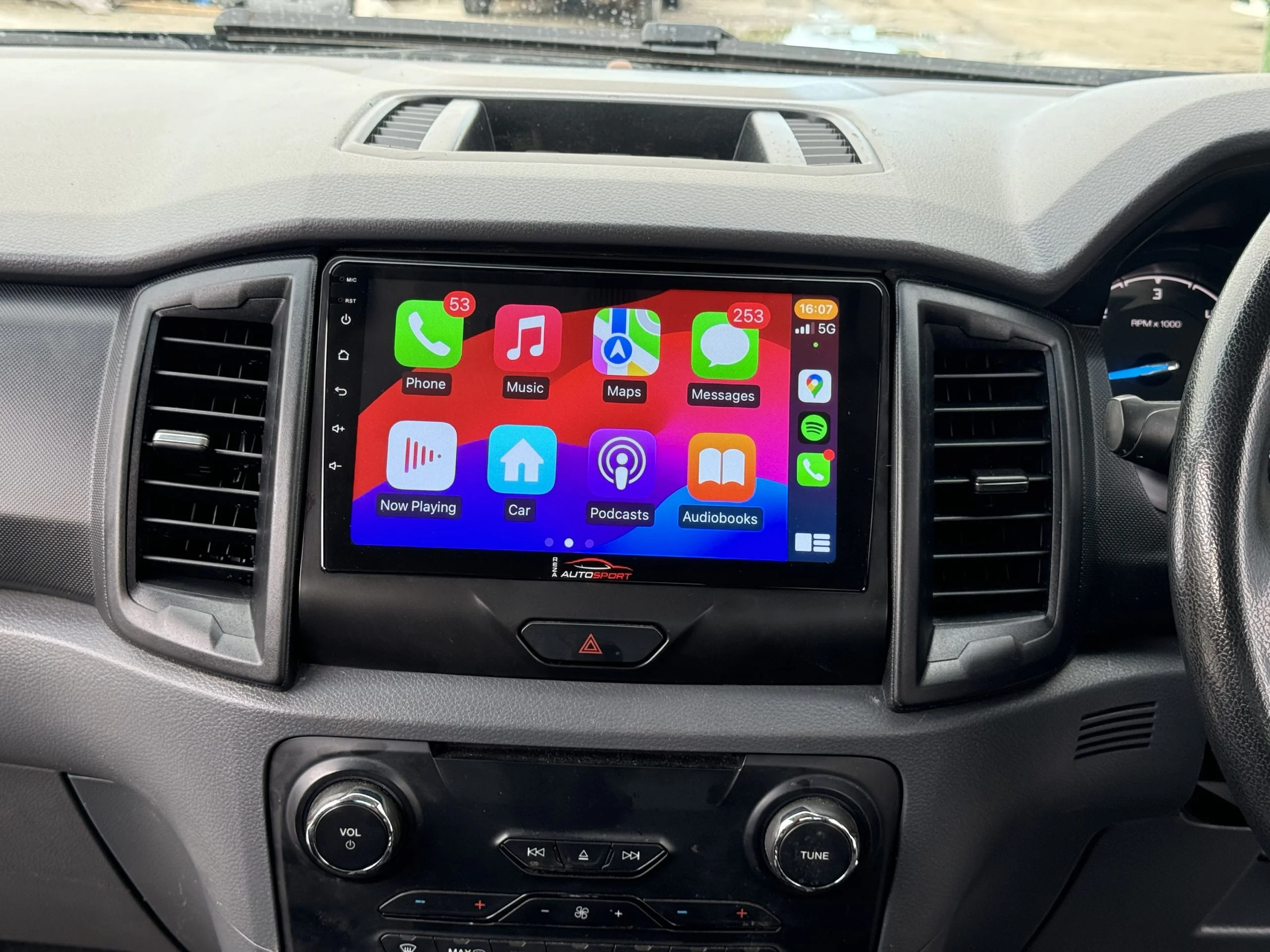 Car Radio Android 16 Stereo QLED Screen For Ford Ranger 2015 2016 2017 2018 2019-2022 GPS Multimedia Carplay Autoradio Head Unit