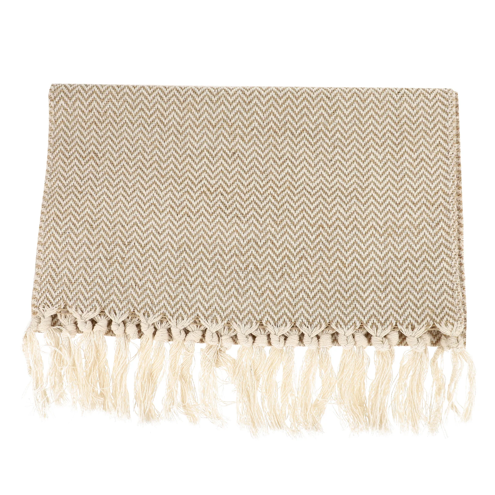 

Cotton Flax Table Runner Linen Woven Handmade Macrame Dining Decoration Dual-Sided Tea Placemat Farmhouse Tablecloth For