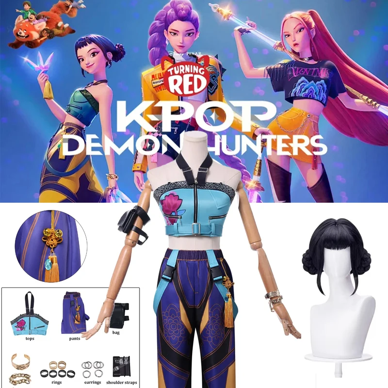 

New 2026 KPop Zoey Cosplay Costume Wig Women Girls Halloween Carnival Comic-con Party Role Playing Outfits Halloween