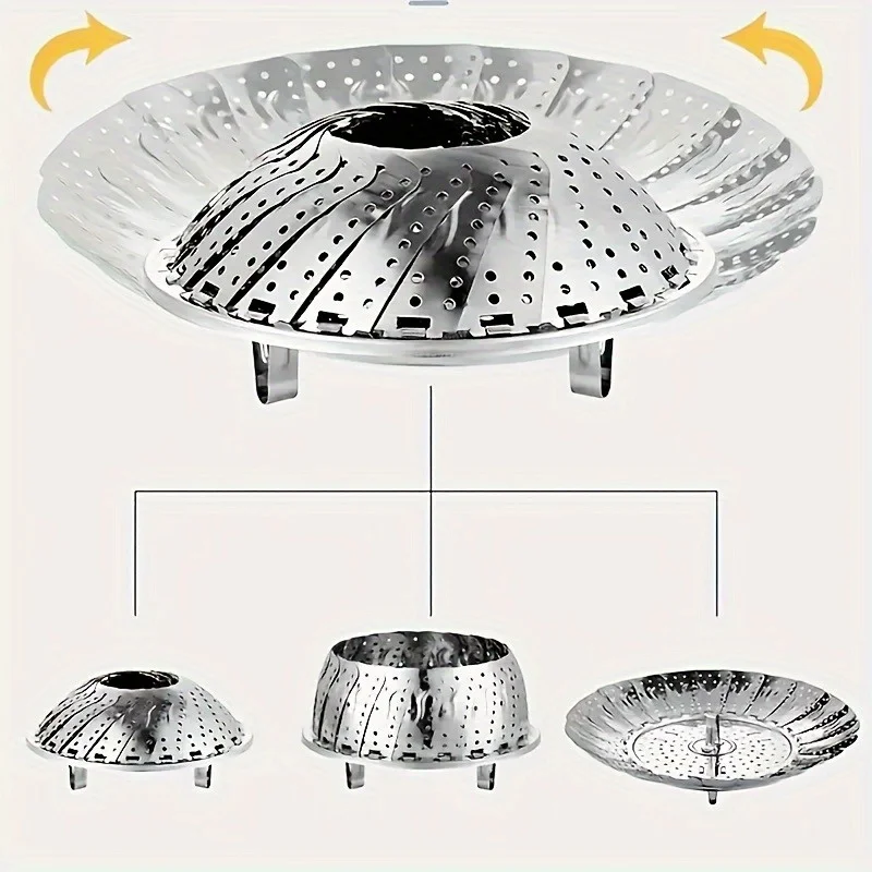 Stainless Steel Steamer Basket - Expandable 6-10.5