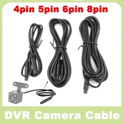 Copper Core Cord 4pin 5pin 6pin 8pin DVR Camera Cable HD Monitor Vehicle Rear View Car Camera Extension Wire Male to Female