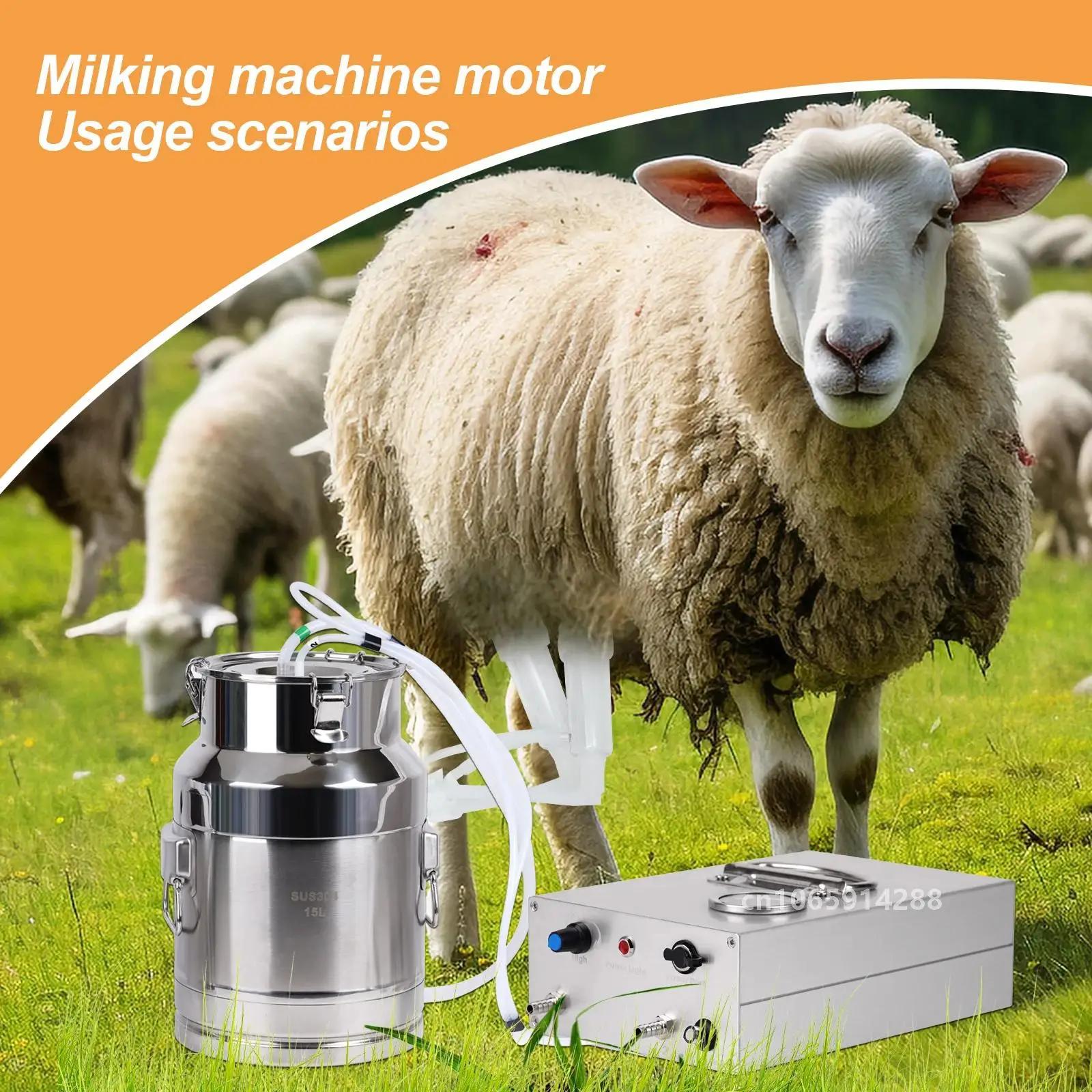 Pulsation Plug-In Electric Milking Machine Milker Vacuum Pump Accessories for Donkey Sheep Cow Horse Farm Animals Supplies