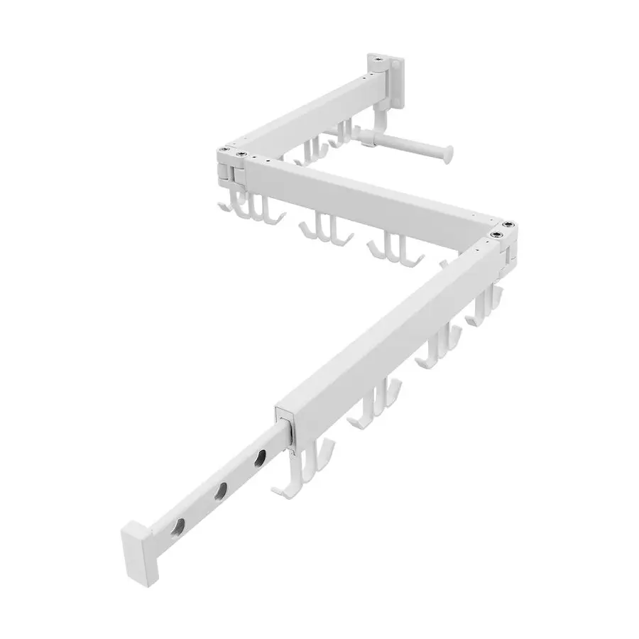 

Clothes Drying Rack Wall Mounted,Folding Clothes Drying Rack,Retractable,CollapsibleTriFold,Upgrade Hook,Wall Mounted Drying Rac