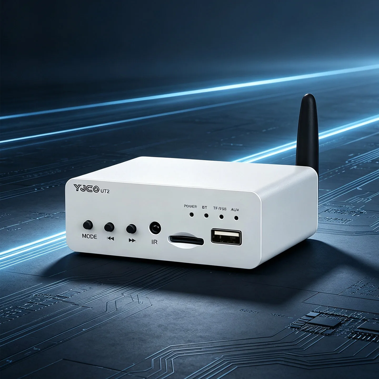 YJCO Hi-Fi Bluetooth 5.4 Receiver ES9023 Decoder JRC5532 OPA All-in-One Player USB TF Card RCA Output DC 5V Music Player UT2