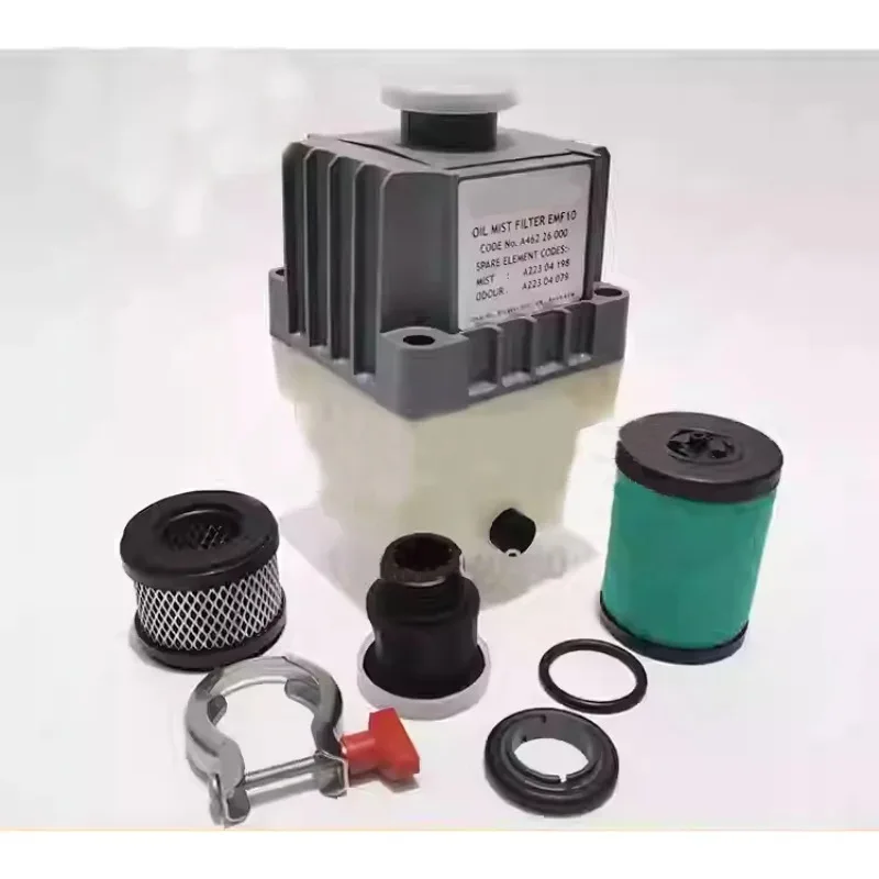 Filtro de niebla EMF10, filtro de escape, filtro de niebla de aceite, filtro de aire, puertos KF25 NW25, para bombas de vacío Edwards RV3, RV5, RV8, A46226000