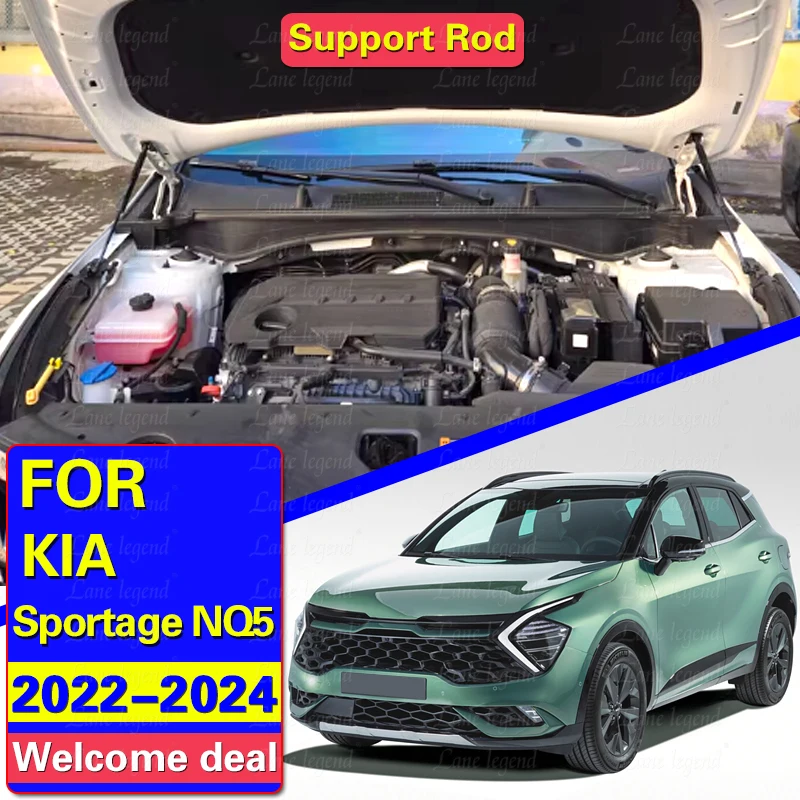 For Kia Sportage NQ5 5 2022 2023 2024 Front Hood Bonnet Lift Support Struts Shocks Hydraulic Rod Gas Springs Car Accessories