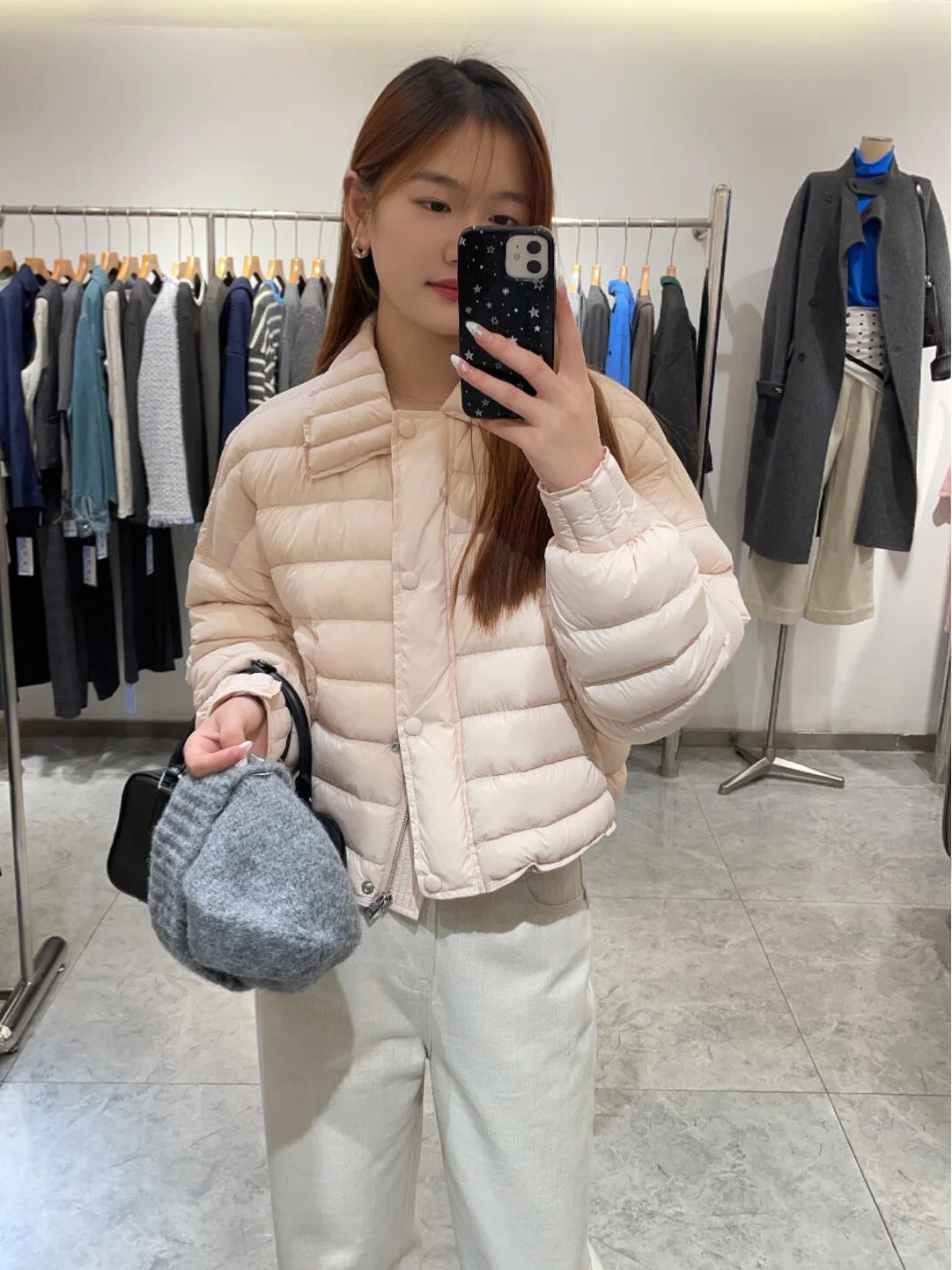 

Fashionable Pink Thickened Cotton Jacket Women's Winter New Style Korean Version Super Beautiful Match All Outerwear Coat