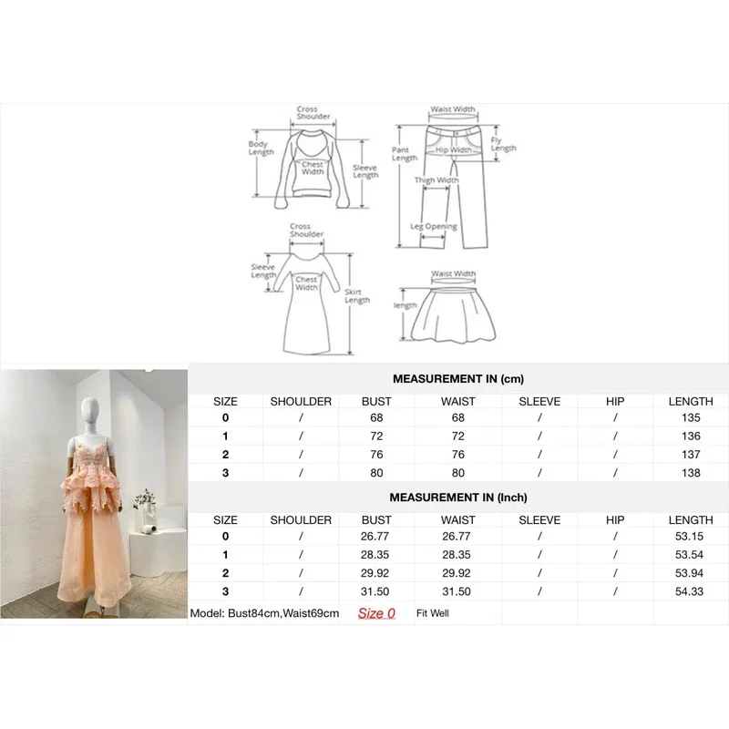 2025年新作コレクション レディース ピンクレース パッチワーク カスケード ディープVネック バックレス ノースリーブ カットアウト ミディ丈ワンピース