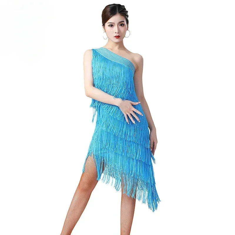 2024 Fashionable Latin Dance Dress for Women New Sexy Fringe Salsa Ballroom Tango Cha Cha Competition Latin Dresses