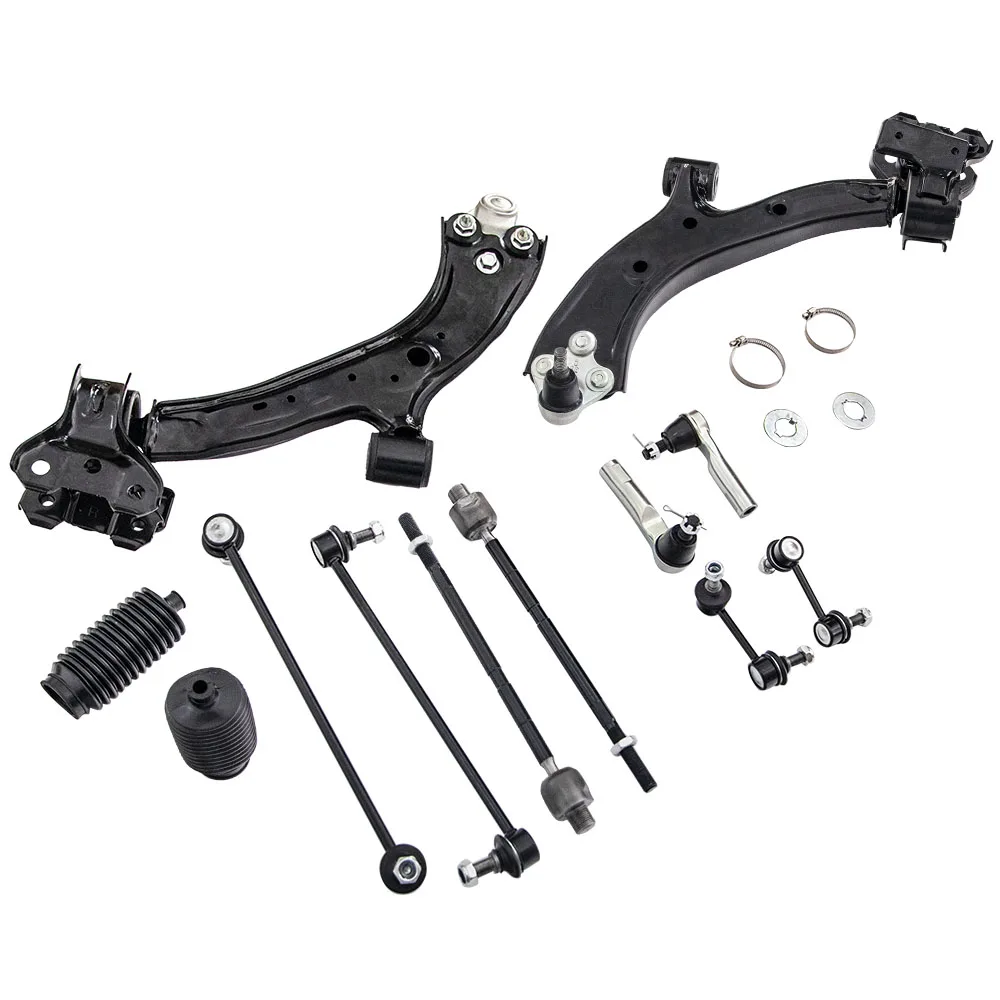 12 peças kit de suspensão braço de controle conjunto de tirante de junta esférica para 07-11 Honda CR-V CRV