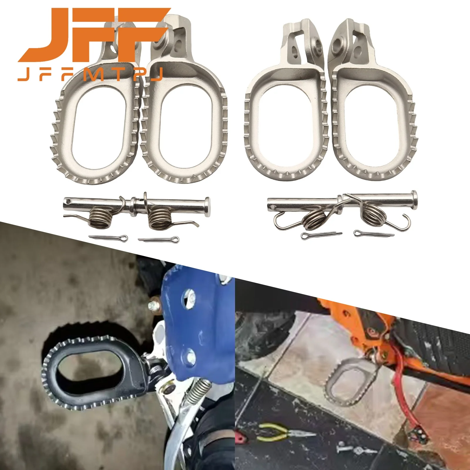 Motorcycle Lowered 3mm Rear Set Stainless Steel Foot Pegs For KTM XC XCF SX SXF EXC EXCF XCW For Husqvarna TE FE TX FX 2017-2025