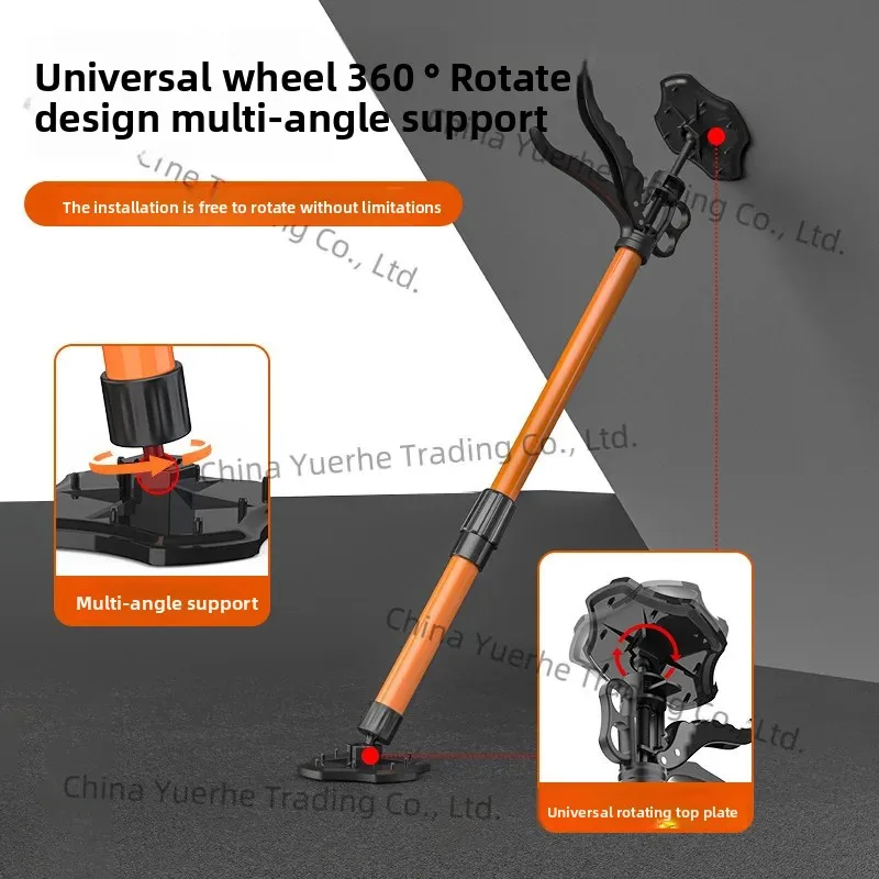 

Two hanging cabinets installed support lifting bracket gypsum board ceiling bathroom telescopic support rod stainless steel