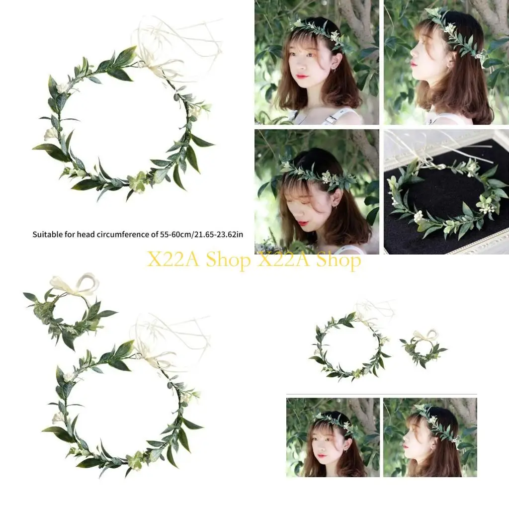 

Уникальный женский цветок Корона свадебный браслет невесты подружки невесты головной убор венок для волос свадебный венок для