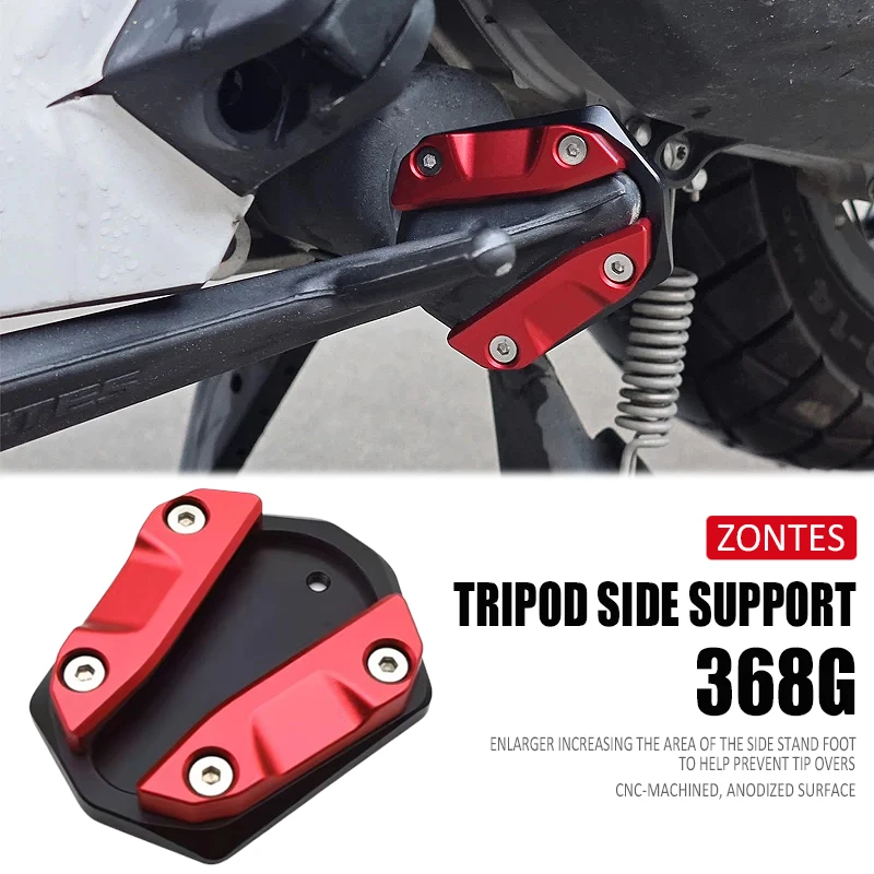 

Motorcycle For Zontes 368G 368K 368E Foot Kickstand Side Stand Enlarged Pad 368 K E G Foot Kickstand Side Stand Auxiliary Blocks