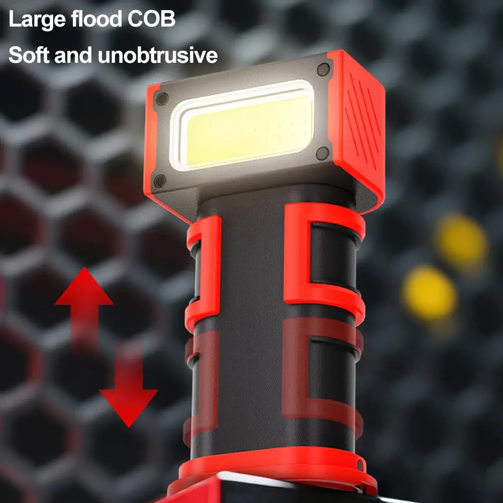 ضوء عمل LED COB قابل للتعديل مع قاعدة مغناطيسية، مصباح شحن محمول لورشة المرآب المنزلية، متعدد الوظائف #3