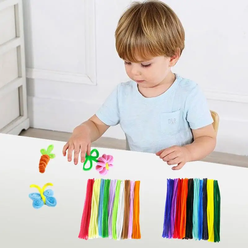 Bendable Sticks Set Crafting Supplies Stem Sticks Set 300X Craft Materials Twist Sticks Educational Toys Bendable Sticks For