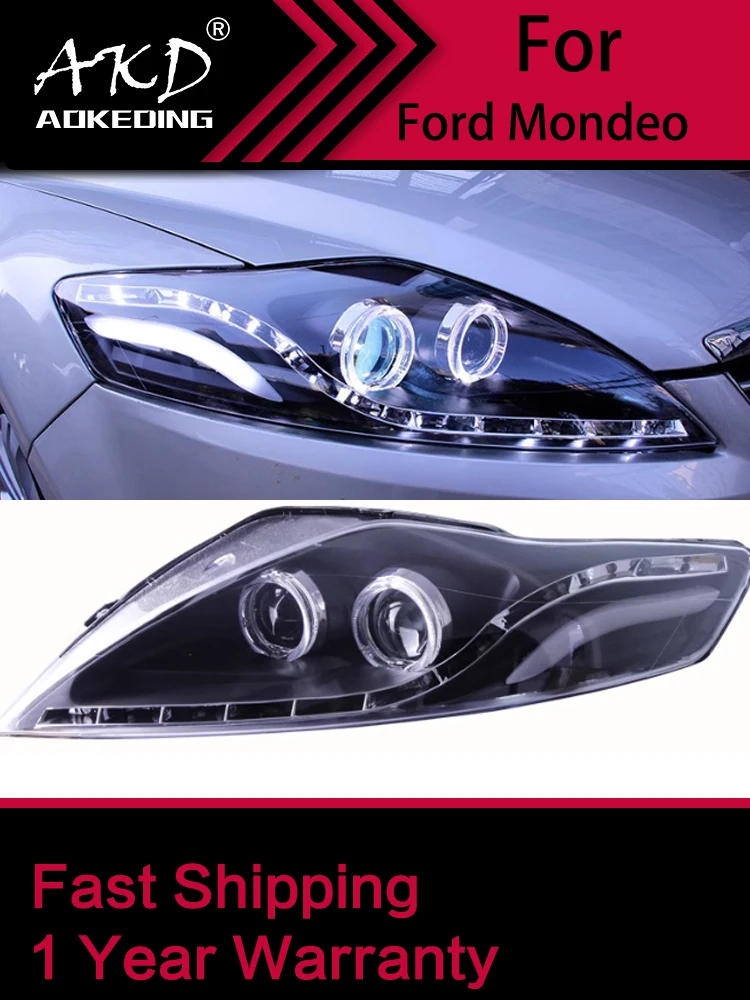 Auto Verlichting voor Ford Mondeo LED Koplamp 2007-2013 Mondeo Hoofd Lamp Drl Projector Lens Automotive Accessoires - afbeelding 2