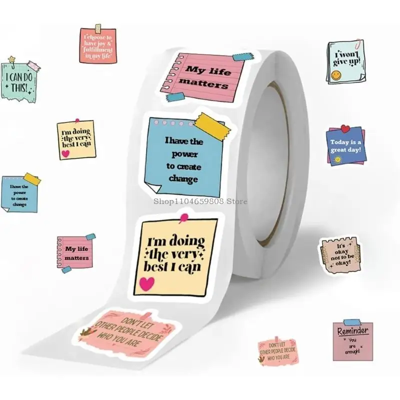 500Counts Inspirational Sticker Water Resistant Aesthetic Sticker for Laptop Scrapbook Journal Phone Case Skateboard