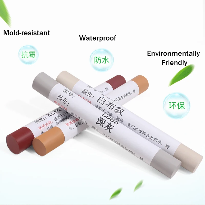 8 ألوان مقاوم للماء الأثاث الخشبي قلم إصلاح الأرضيات ، التالفة خدش الخشب التصحيح الطلاء تلوين ، رقعة لصق لتحسين المنزل