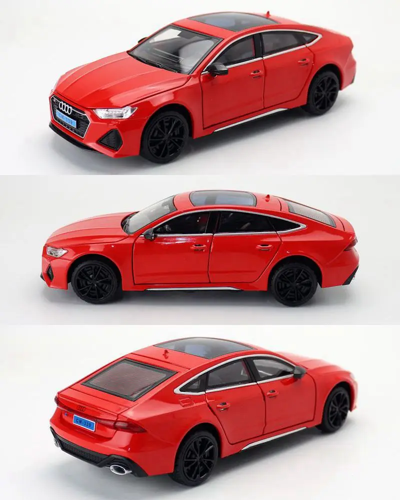 1/24 audi rs7 Druckguss Spielzeug Fahrzeug Modell für Kinder Antik Sportwagen zurückziehen Sound & Licht Türen zu öffnen Sammlung Geschenk Kind