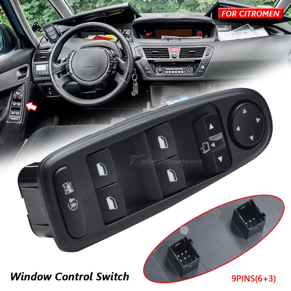 Master Electric Power Window Switch Control Button For Citroen C4 Grand Picasso 2007 2008 2009 2010 2011-2014 6554.YH 6554YH