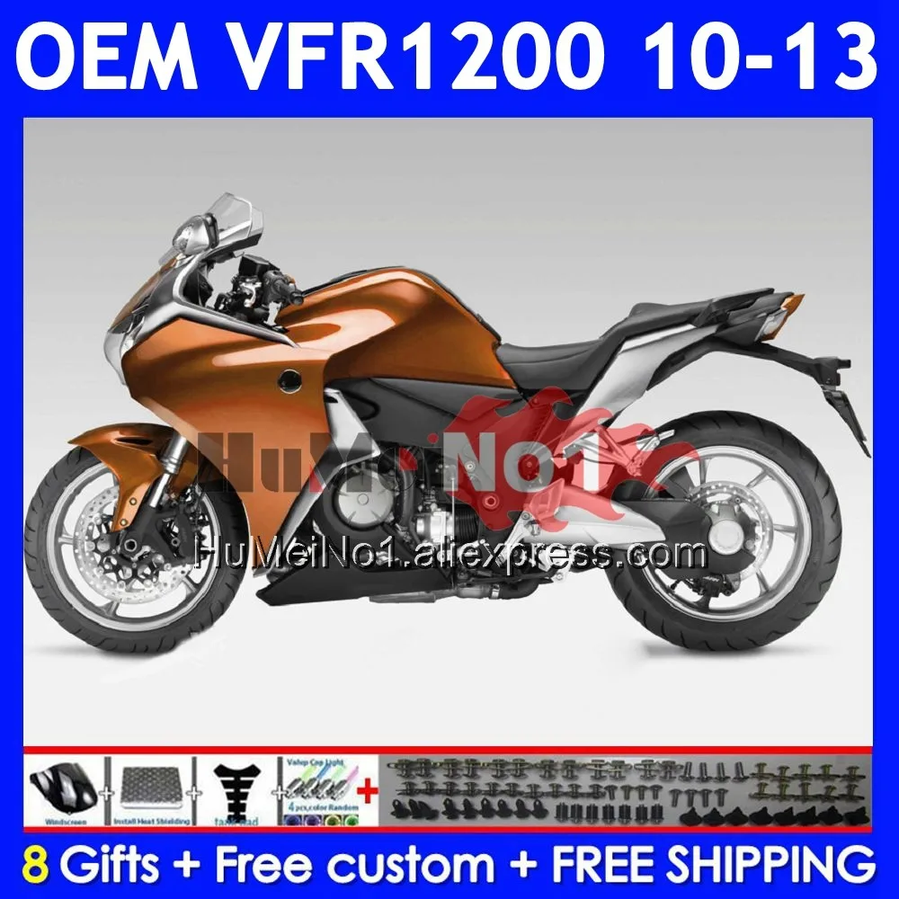 Injection For HONDA Crosstourer VFR 1200 VFR1200 RR CC 71No.109 VFR1200RR 10 11 12 13 2010 2011 2012 2013 Dark Orange Fairings