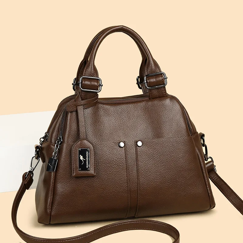 

2025 New Genuine Leather Spacious Tote Bag for Women, Versatile Shoulder Crossbody with Top Handle, Practical and Chic​