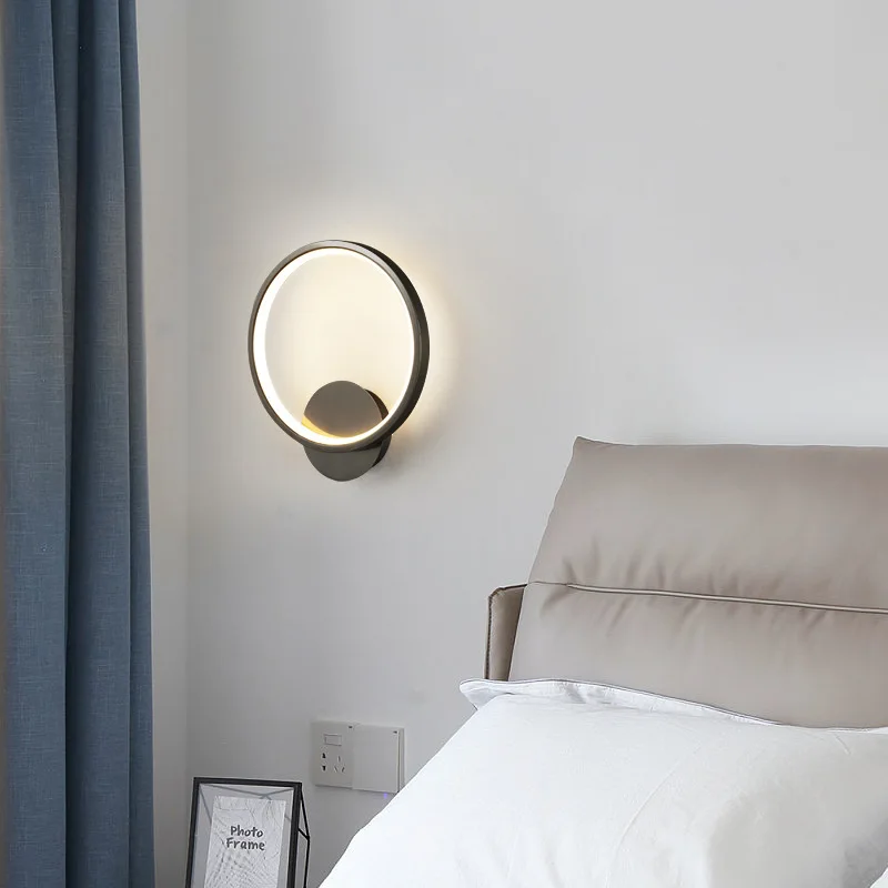 

Indoor modern luxury exquisite three color dimming simple residential 30W32w square circular study coffee shop LED wall light