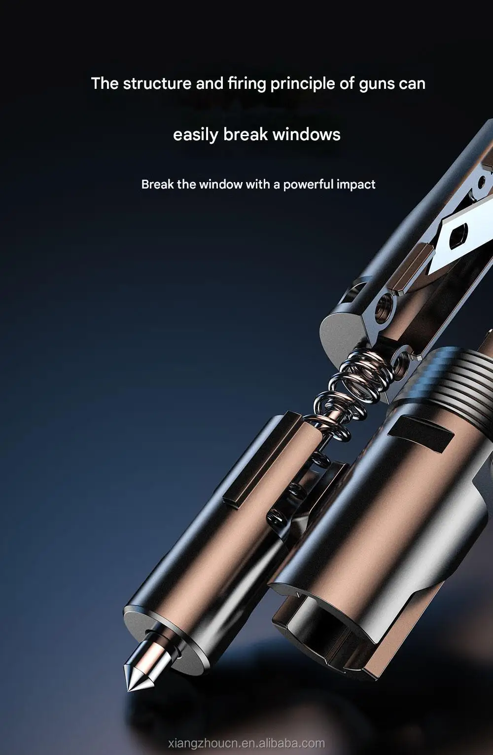 Martello sicuro per rompere il vetro Interruttore per finestrino dell'auto Interruttore per finestra Taglierina per cintura di sicurezza, Accessori essenziali per la sicurezza dell'auto Martello di sicurezza per auto