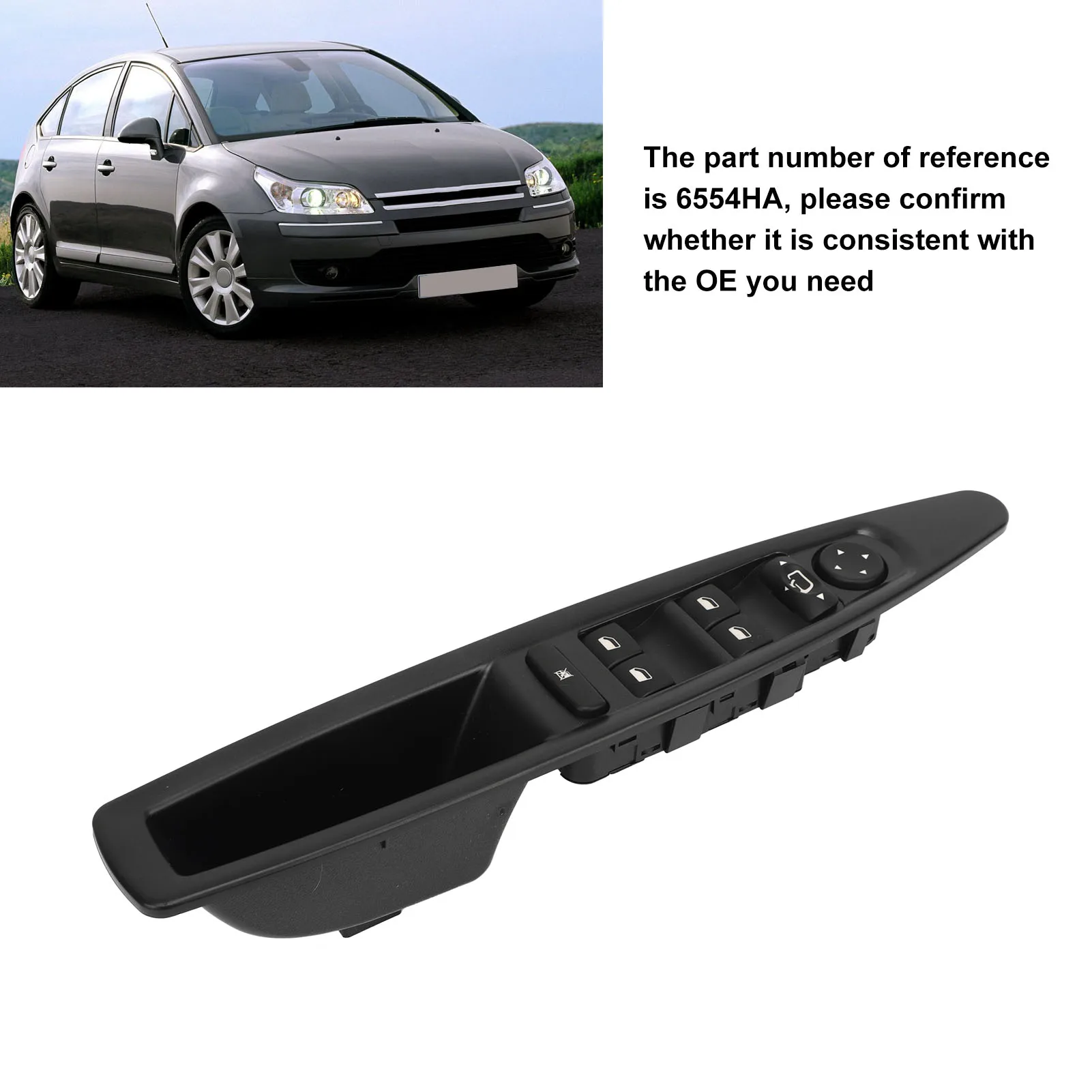 

Передний левый главный переключатель стеклоподъемника автомобиля 6554HA, замена главного переключателя стеклоподъемника для Citroen C4 2004-2010 гг.