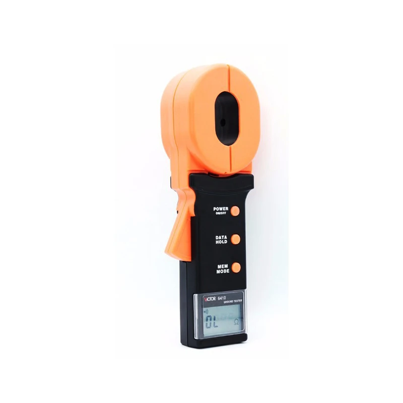 

6410 non contact digital earth resistance meters clamp 32mm 0.01-20099 units data storage electrical instruments