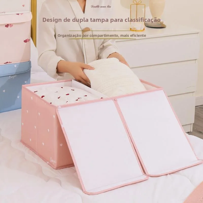 french-style-foldable-storage-box-with-dividers-soft-cute-healing-series-closet-organizer-for-clothes-underwear-trousers-socks