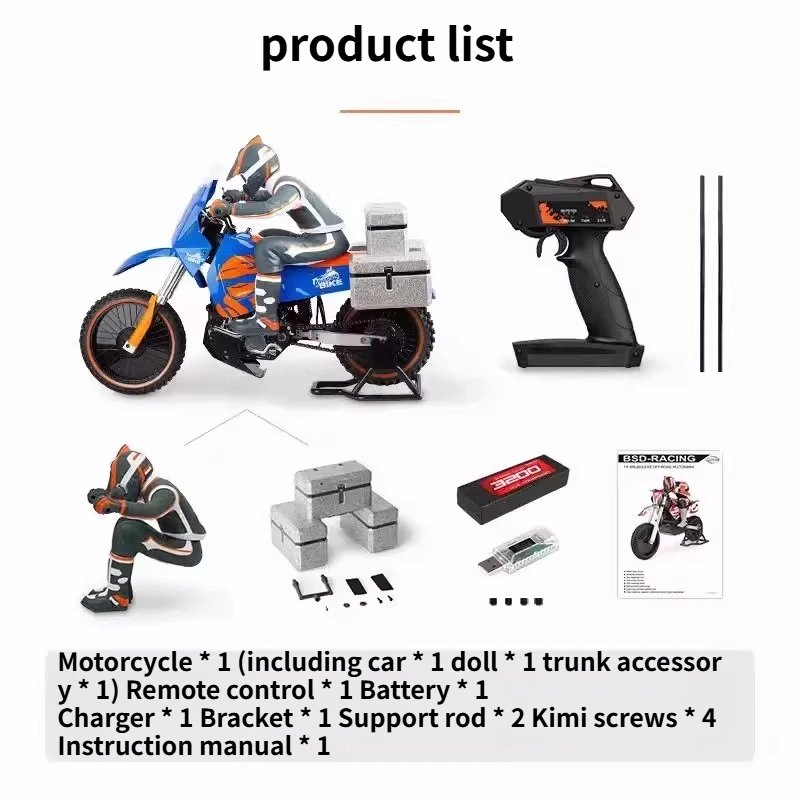 1/4 RC 2S telecomando fuoristrada moto senza spazzole elettrica da corsa RTR modello di auto giocattolo regalo giocattolo