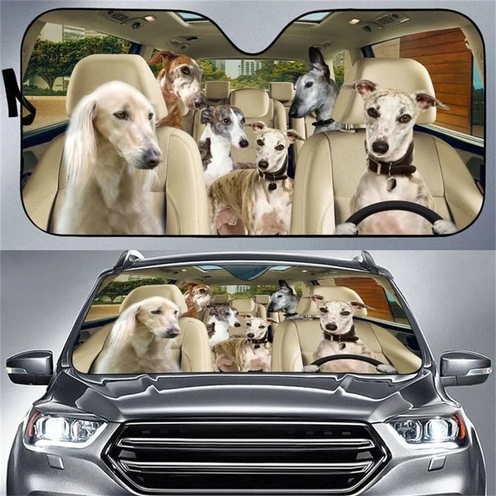 Sighthound Car All Over Printed 3D Sun Shade for Car Truck Decor Windshield Sunshade,Blocks UV Rays Sun